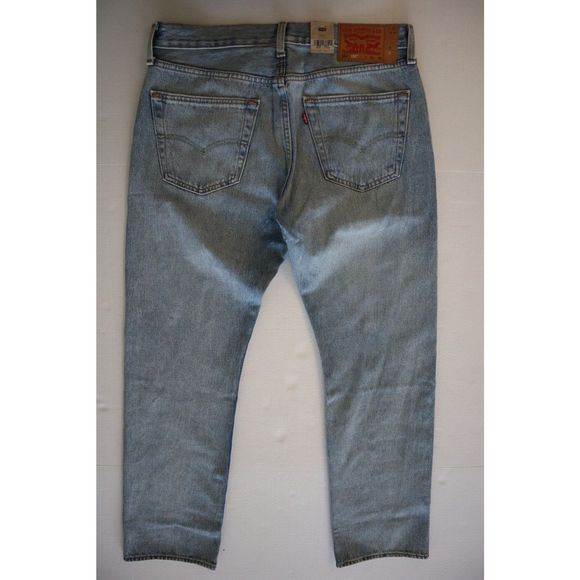 Levi’s 501 Men Sz 34x32 Blue When In Rome Originals Straight-Leg Denim Jeans - Picture 2 of 11